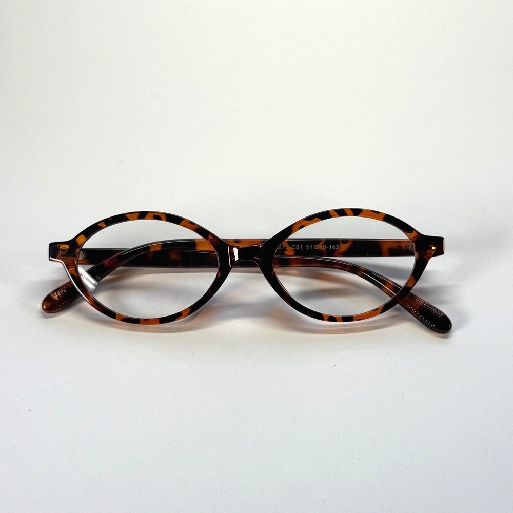Unbrandedโ TR30270 C61 Eyeglasses Frame Only 51-18-142 Brown Tortoise Shell Oval